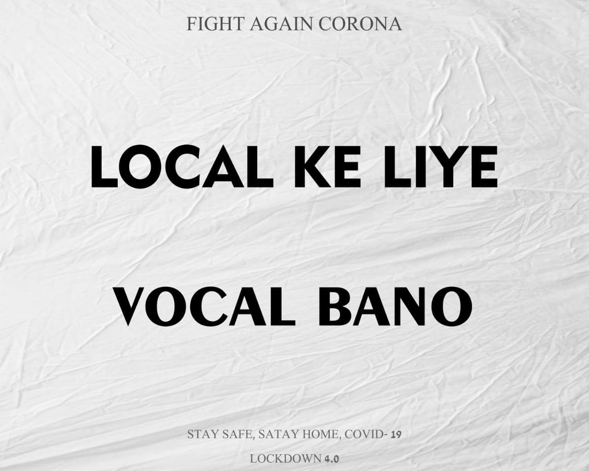 Krunal83522816's tweet image. #GoLocal 
#bevocal
#standforunity 
#StayHome 
#StayHomeStaySafe