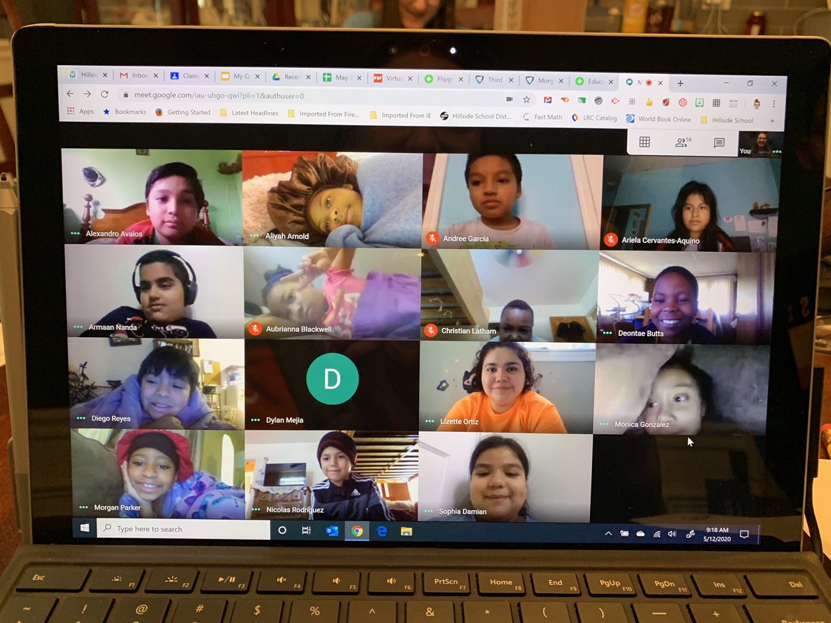 AMorgan3rdGrade's tweet photo. Google Meet with these fabulous third graders this morning!  Ready to finish the year strong!   #bluejayprideD93 https://t.co/7Q9nNCvPQz