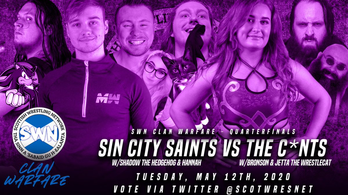 AdamMorrison40's tweet photo. #SWNCW;

-Sin City Saints (@alexwebb_101, @TheAlastorAdams &amp; @airmyles_17) vs THE C*NTS (@SammiiJayneUK, @CrusherCraib &amp; @BradleyEvansPW)
-Dawn of the Heroes (@LadyLochheart, @jayrobinpro &amp; Duke Cannon) vs Devine Brand Worldwide (@SpikeTierney, @ChinaTheSecond &amp; @3Johnnythunder) https://t.co/kaF1xEcUKa