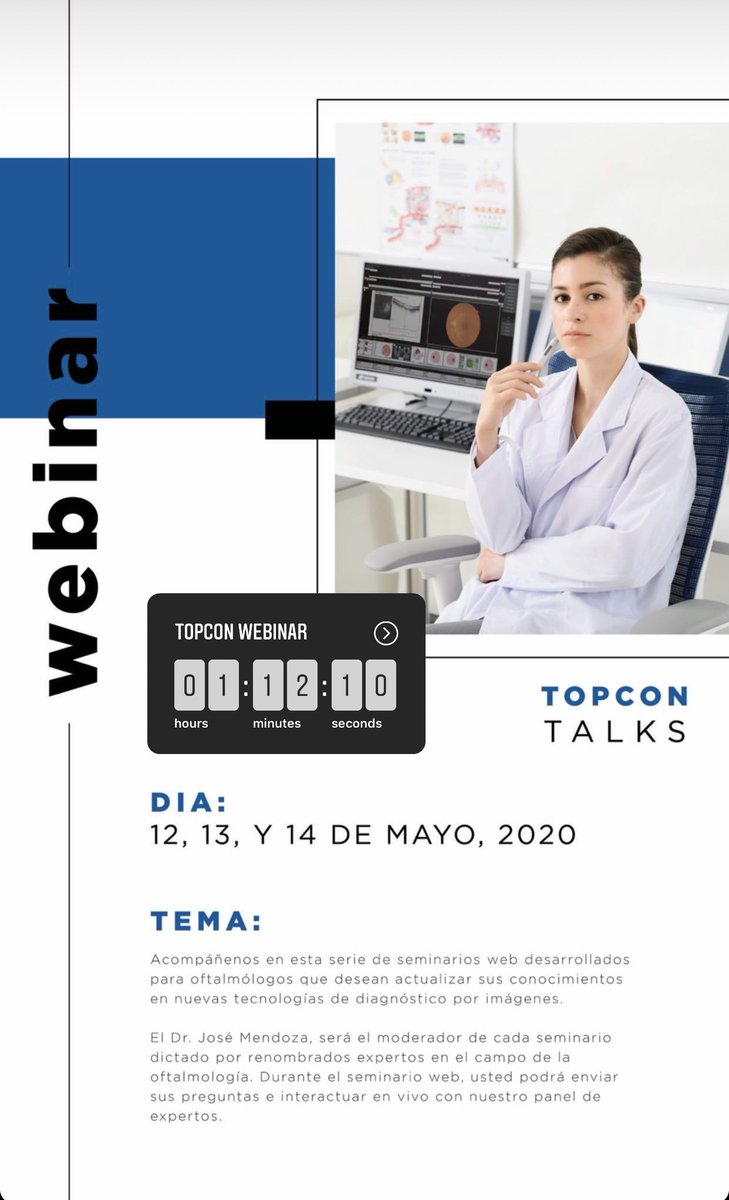 Laboftal's tweet photo. No olvide HOY webinar TOPCON TALKS https://t.co/MLlW4pelns