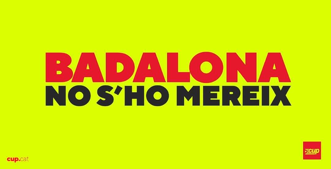 Tota la nostra solidaritat amb les companyes de <a href="/GuanyemBDN/">Guanyem Badalona</a> 

Van renunciar a l’alcaldia en favor del PSC per evitar un govern d’Albiol a l'inici de la legislatura

Avui, el PSC,després d’una gestió de govern nefasta i davant una greu crisi econòmica,li regala l’alcaldia a Albiol