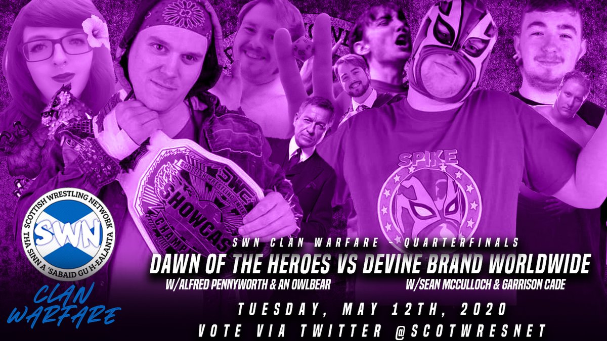 AdamMorrison40's tweet photo. #SWNCW;

-Sin City Saints (@alexwebb_101, @TheAlastorAdams &amp; @airmyles_17) vs THE C*NTS (@SammiiJayneUK, @CrusherCraib &amp; @BradleyEvansPW)
-Dawn of the Heroes (@LadyLochheart, @jayrobinpro &amp; Duke Cannon) vs Devine Brand Worldwide (@SpikeTierney, @ChinaTheSecond &amp; @3Johnnythunder) https://t.co/kaF1xEcUKa