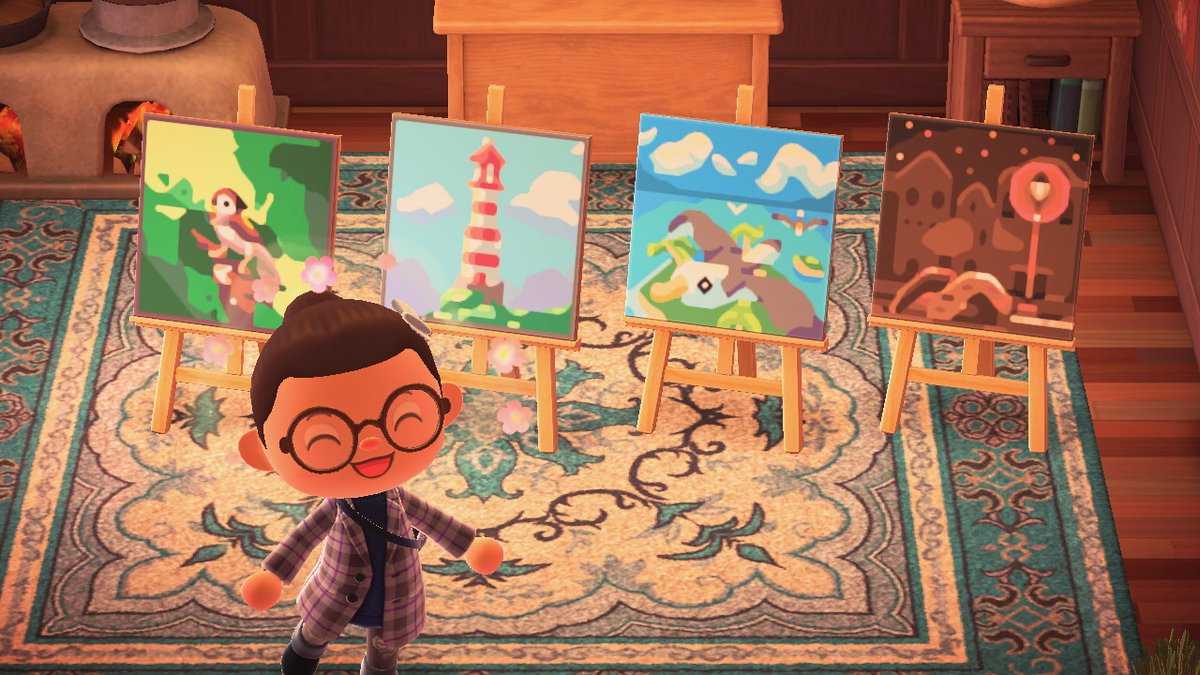 Levha_siehn's tweet photo. I painted some stuff based on some of my work ! Here's my creator code : 9746-9719-4104 #AnimalCrossing #ACNH #NintendoSwitch #DesignID https://t.co/2PWpojZRfs