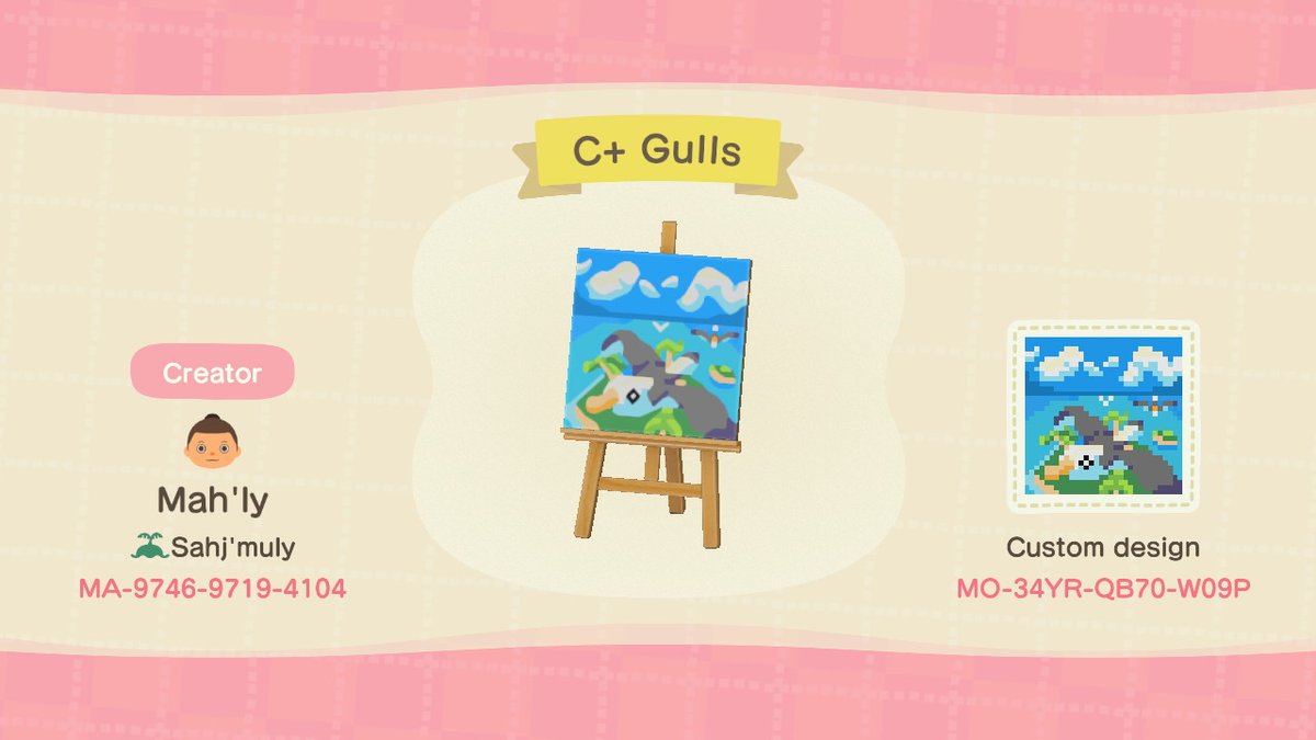 Levha_siehn's tweet photo. I painted some stuff based on some of my work ! Here's my creator code : 9746-9719-4104 #AnimalCrossing #ACNH #NintendoSwitch #DesignID https://t.co/2PWpojZRfs