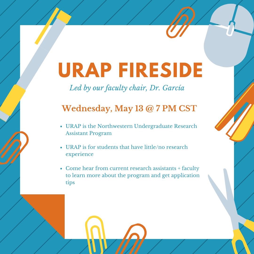 ccs_nu's tweet photo. Join us for our fireside tomorrow! If you’re interested in research or just curious about the opportunities, come hear from us! We hope to see you there 😄 https://t.co/dl2ltjK3rm