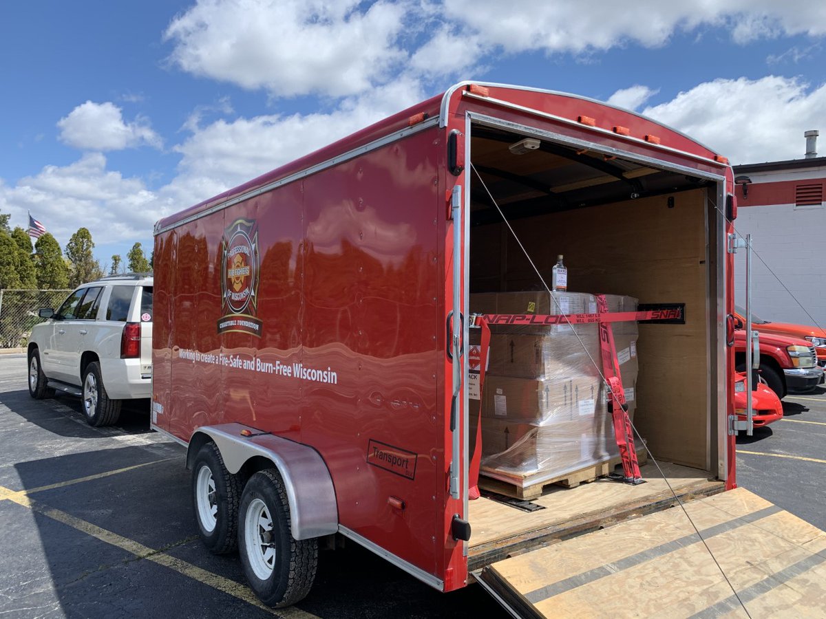 Thank you @TitosVodka for donating two pallets of hand sanitizer to the Fire Fighters Foundation so that we can continue to help our community. We will be distributing the hand sanitizer to Fire Departments around the state. #LoveTitos