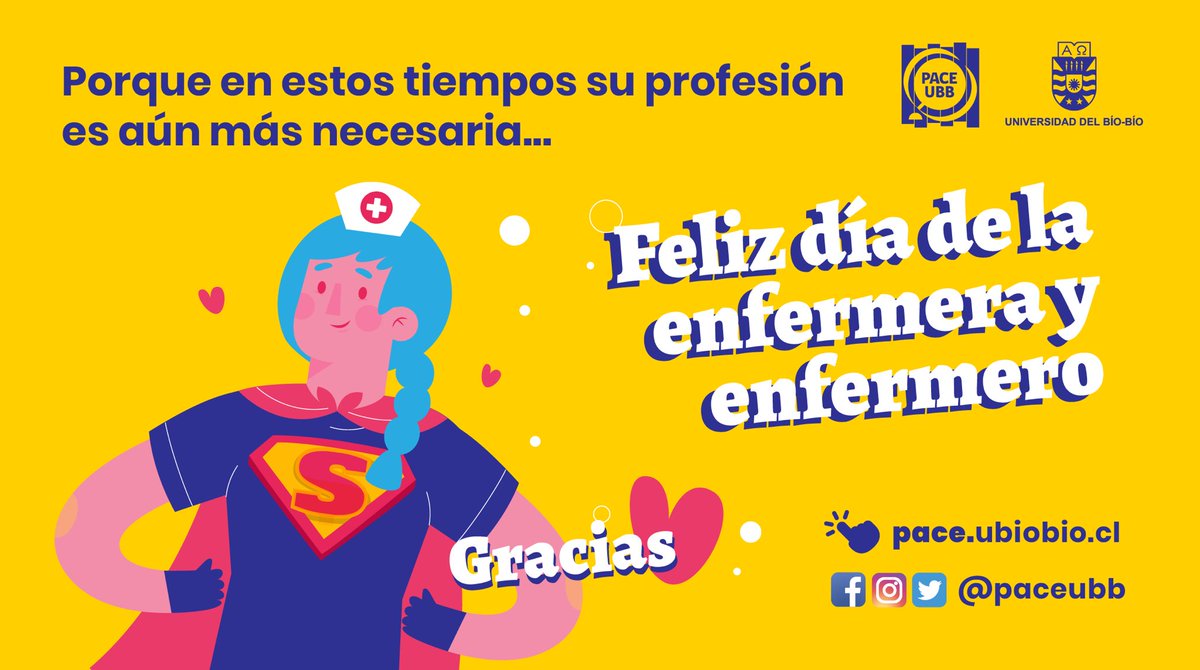 PACEUBB's tweet photo. A todas las enfermeras y enfermeros un afectuoso abrazo virtual del programa #PaceUBB https://t.co/1yy56xfmov