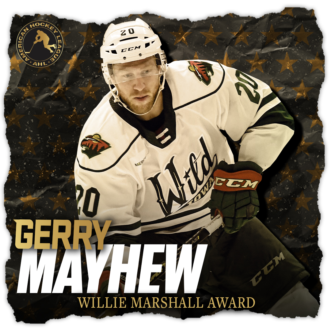 TheAHL's tweet photo. .@IAWild forward Sam Anas led the AHL with 70 points in the 2019-20 season to earn the John B. Sollenberger Trophy. 

Teammate Gerry Mayhew finished the season with a league-leading 39 goals to earn the Willie Marshall Award.

→ https://t.co/wAjj5SeWR6 https://t.co/meKPlEyNEa