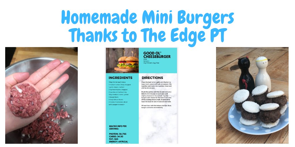myLifePoolHarro's tweet photo. We have just made the delicious burgers thanks to The Edge Personal recipe book

You can also use the recipe to make mini burgers for mini appetites and use a glass to make bread buns from a slice of bread

#harrogate https://t.co/odENQE1tYK