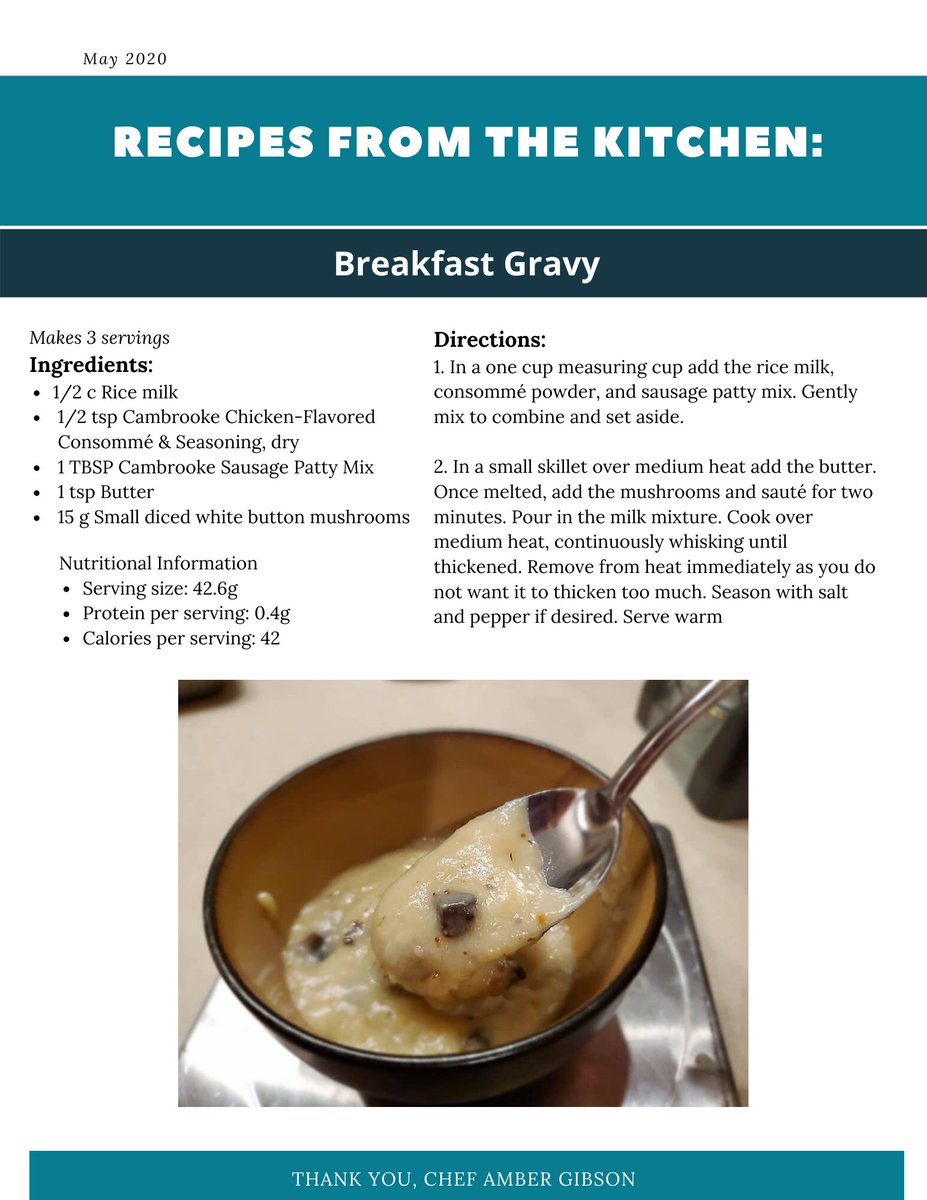 HCUAmerica's tweet photo. It's #TastyTuesday - remember those biscuits we posted last week? Well, we have the perfect accompaniment, #breakfast gravy! Yes, you can now have #lowprotein #BiscuitsAndGravy !
#LowProBites #LowProteinLiving #HopeConnectsUs #Homocystinuria #HCUAwareness #PKU #MSUD https://t.co/tLHkNrkCHm
