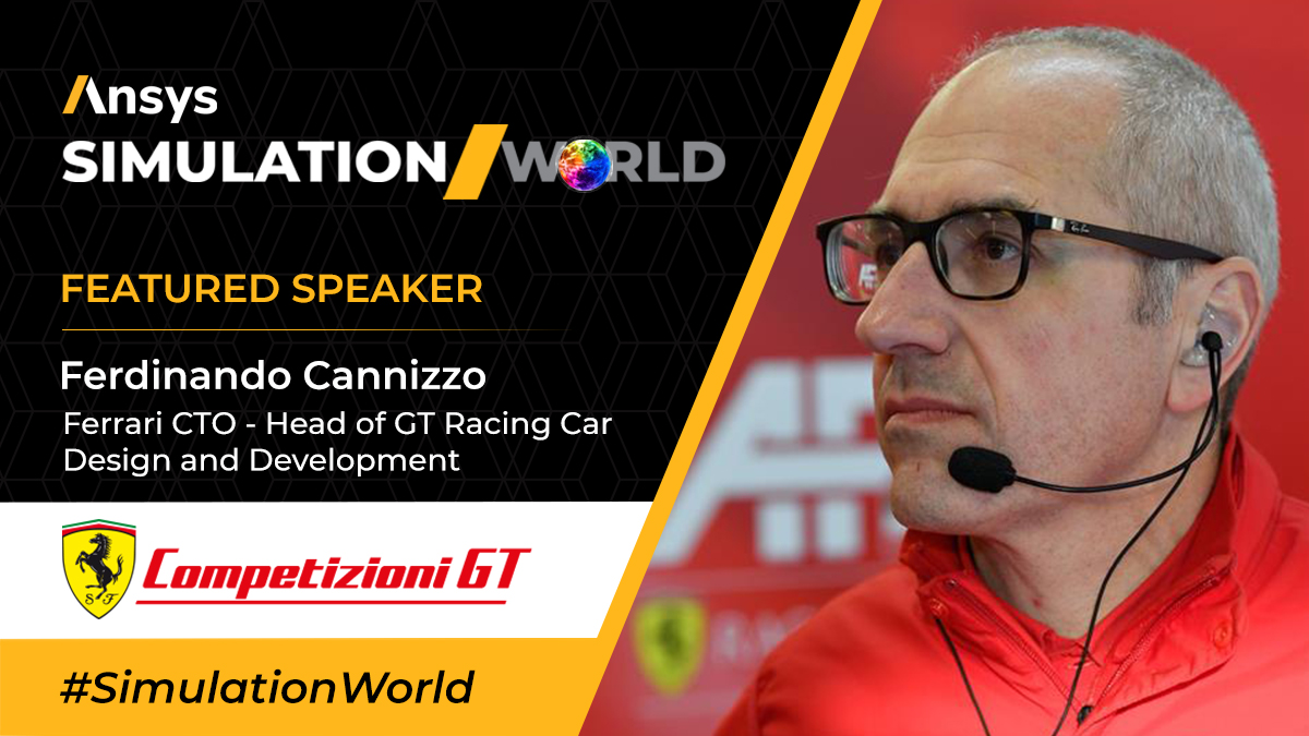 ANSYS's tweet photo. Want to learn how @FerrariRaces utilizes simulation to drive innovation? Then you won’t want to miss #SimulationWorld! #FerrariCompetizioniGT https://t.co/vKW38lNxao https://t.co/2A2zc39Orn