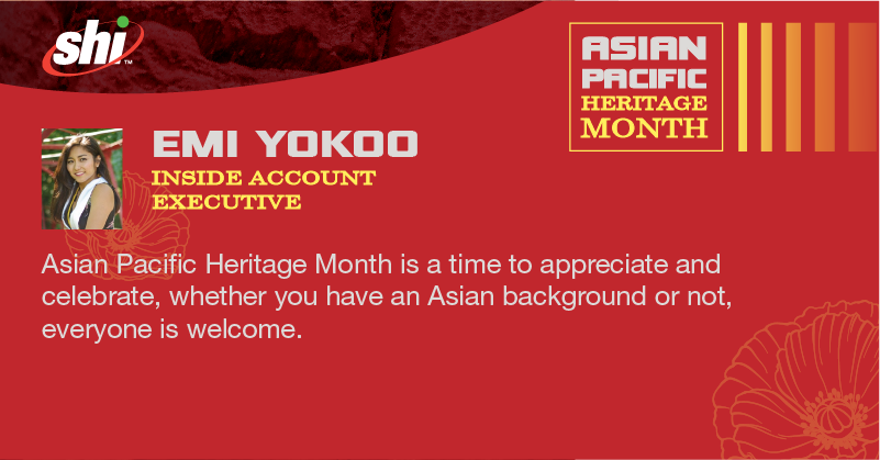 SHI_Intl's tweet photo. We're celebrating #AsianPacificAmericanHeritage all month long! SHI's own Su-Hwei DeWitt, Emi Mantilla, and Thom Fuller share their thoughts of their Asian-Pacific American background.

#diversityintech https://t.co/I8KisZ1UHq