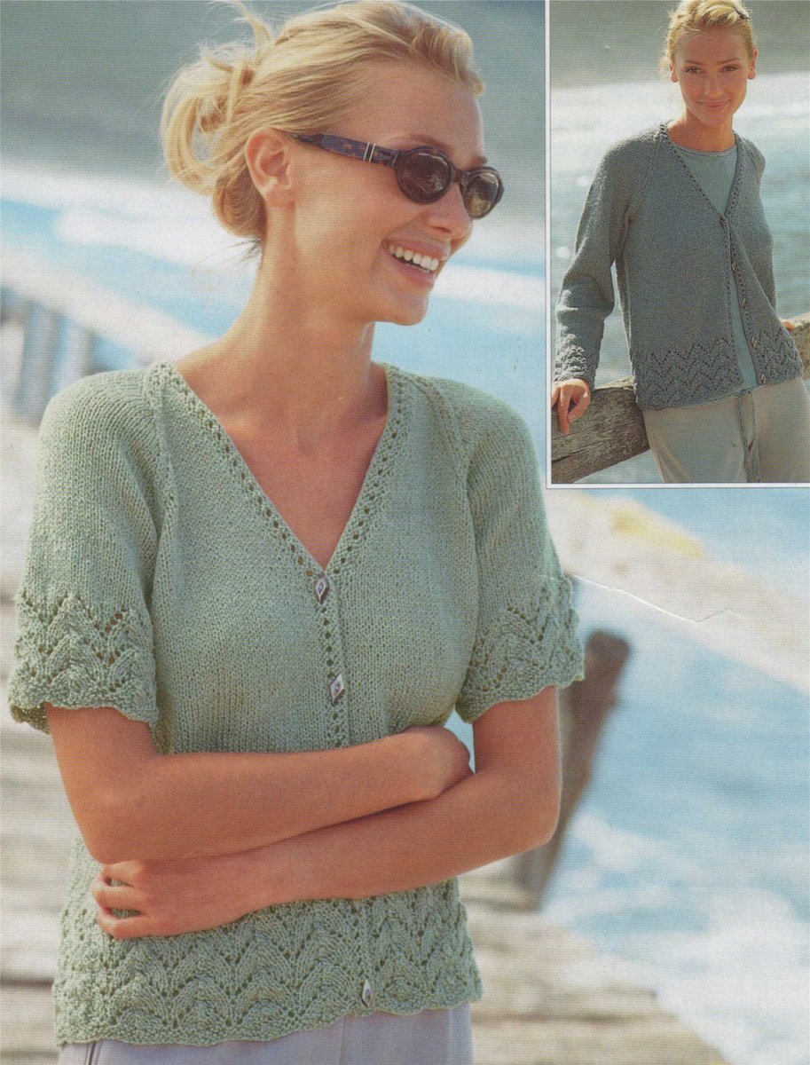 PDFPattern's tweet image. Womens Lacy Edged Cardigan Knitting Pattern PDF Ladies 32, 34, 36, 38, 40 and 42 inch bust, Long Sleeves and Short Sleeves, pdf Download etsy.me/2SYQLm4 #supplies #knitting #knittingpatterns #pdf #cardigan #lacy #lacyedgedcardigan #shortsleeves #longsleeves