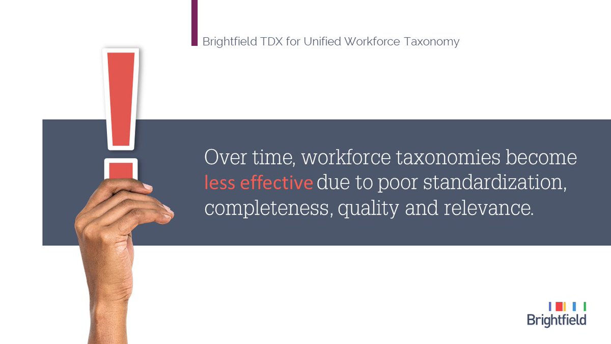 Check out our latest blog post Is Taxonomy the Unknown Evil Behind All of Your Problems.

brightfield.com/post/is-taxono…

#extendedworkforce #workforceplanning #talentmarket #contingentworkforce #gigeconomy #futureofwork #workforceofthefuture #machinelearning
