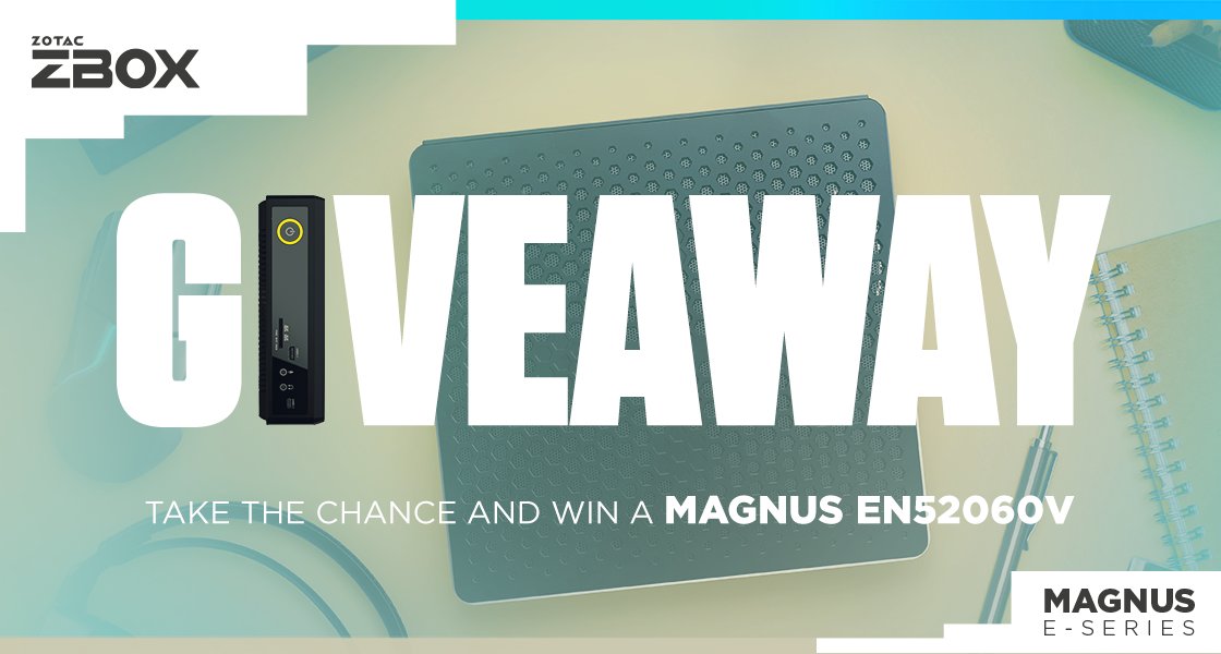ZOTAC_UK's tweet image. Due to the increased needs for a #Homeoffice, we are giving away a ZOTAC ZBOX MAGNUS EN52060V Mini-PC and two goodie bags. 

How to enter: 
 - Comment with a picture of your home office or gaming setup 
 - Follow @ZOTAC_UK
 - Retweet this post 

 Good luck!