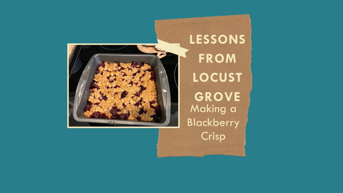 locustgrove's tweet photo. Make a common favorite colonial dish with seasonal berries this week on #LocustGroveLessons! Director of Education and Family Programs Kaitlyn shows how to make a blackberry crisp. Find a recipe at https://t.co/UvBOWiFnuj
https://t.co/stI5FkTxaz https://t.co/aHrcM9ewJF