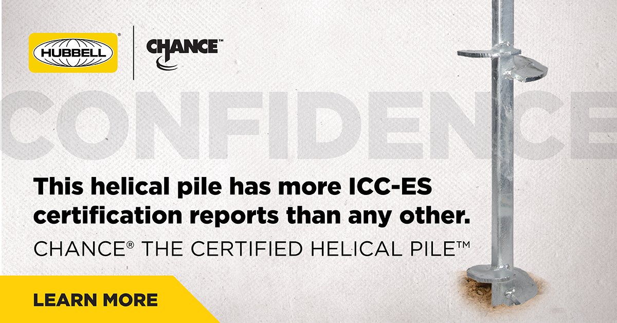 ChanceSolutions's tweet image. This helical pile has more ICC-ES certification reports than any other. hubs.ly/H0nSf130