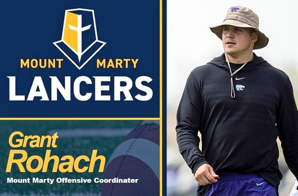 Former Cyclone and #Barnstormers quarterback <a href="/grantrohach/">Grant Rohach</a> is the new Offensive Coordinator at NAIA school Mount Marty in Yankton, SD.

I have watched Grant score a lot of points and can only assume MMC will lead the NAIA in points per game.