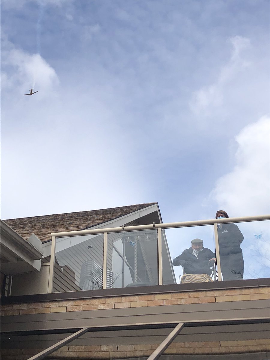 SandraValeriot1's tweet photo. Dad loved it! Thanks @WaterlooWarbird and @Riverside_Glen for getting Dad and the other residents out to see the War Birds! https://t.co/7A7tguYBvU