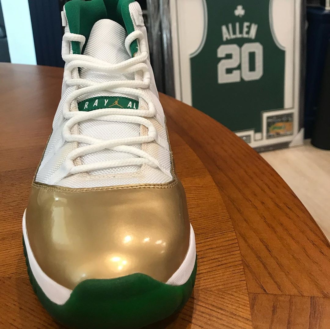 Ray Allen shares images of his Air Jordan 11 “Celtics” PE 😳