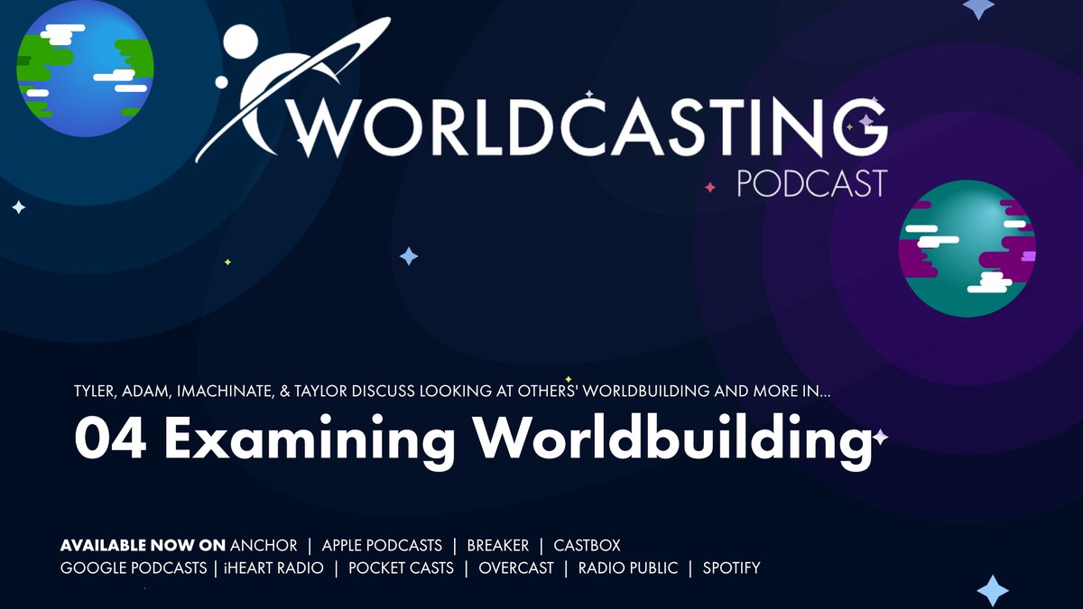 WB_Mag's tweet photo. In this week's #podcast, Tyler, @adamcbassett, @Imachinate, and @tfrymierwriting discuss how we view and examine #worldbuilding. What works, what doesn't, and how do we apply those discoveries about other worlds to our own?

#WritingCommnunity #ttrpg #dnd

https://t.co/n6GemGAc9N https://t.co/CUjLsw35qn
