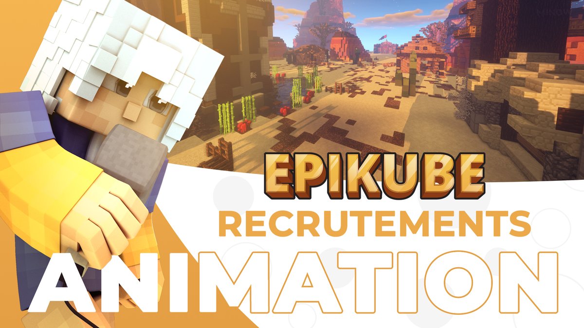 📌 EPIKUBE RECRUTE !

• Postes recherchés :
  » Designer (graphisme)
  » Editor (rédaction)
  » Builder (construction)
  » Animator (animation)

• Rejoignez-nous dès maintenant !

🗨️ Formulaires et informations sur : discord.epikube.fr