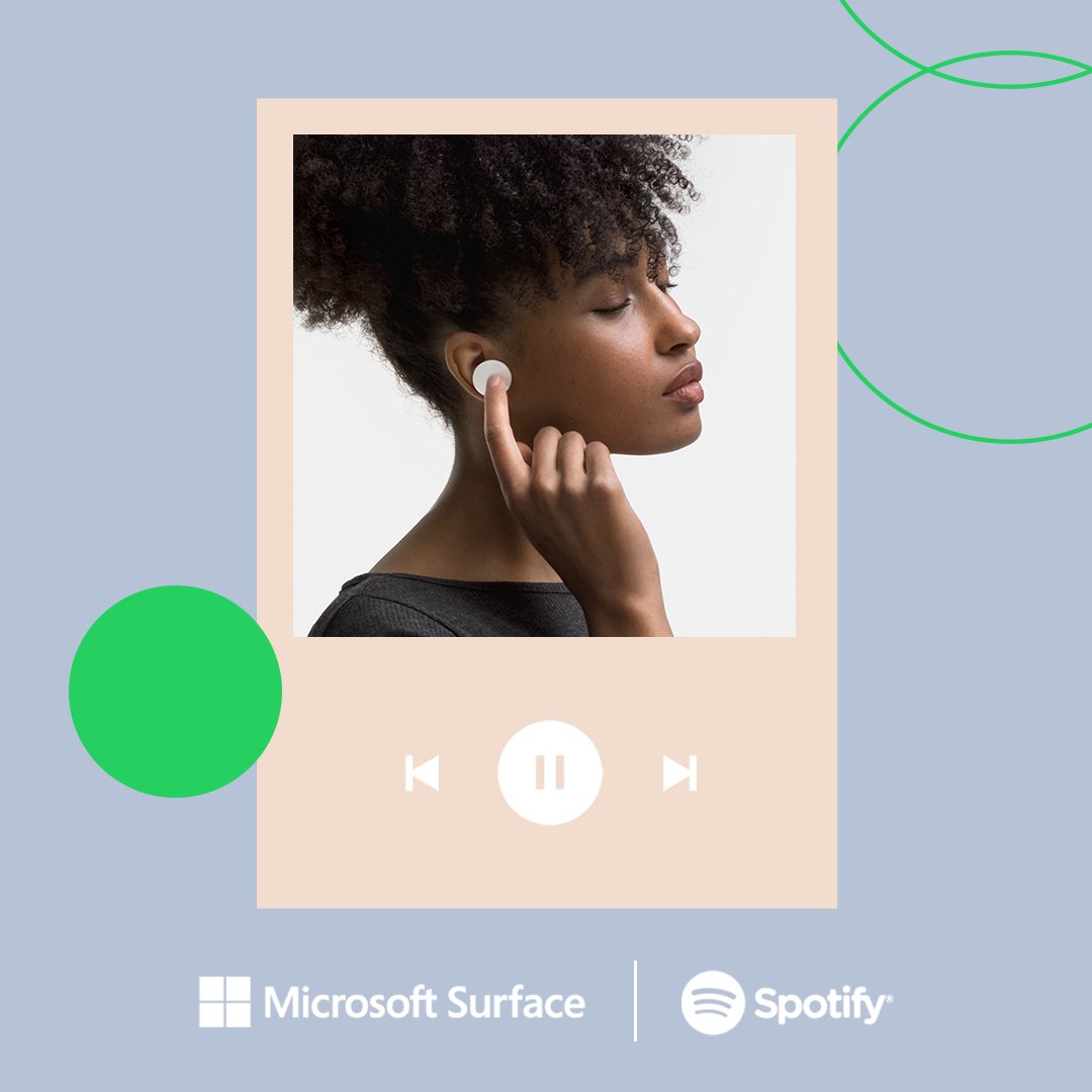 Available now, Surface Earbuds give you the power to triple-tap into your next Spotify playlist. 👆🏻👆🏻👆🏻 (Android devices only). msft.it/6017T9lEN