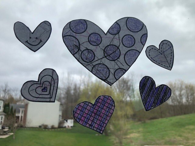 We love to see colorful hearts up in the windows 💜 #BuildingHope