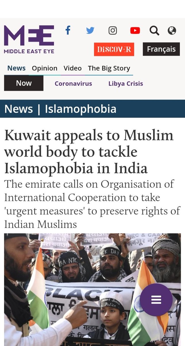 Coronavirus is proving to be another excuse to marginalise India’s Muslims - qz. comKuwait appeals to Muslim world body to tackle Islamophobia in India - middleeasteye