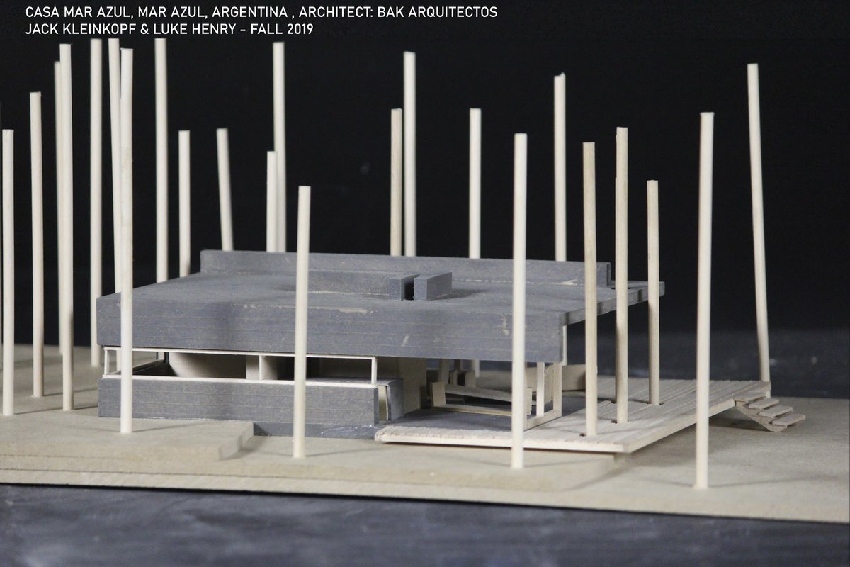 #iit #openhouse 2020 countdown 2nd year studio case study house Bak Arquitectos Casa Mar Azul #architecturalmodel by Lukas Henry and Jack Kleinkopf #architectureschool #studyarchitecture