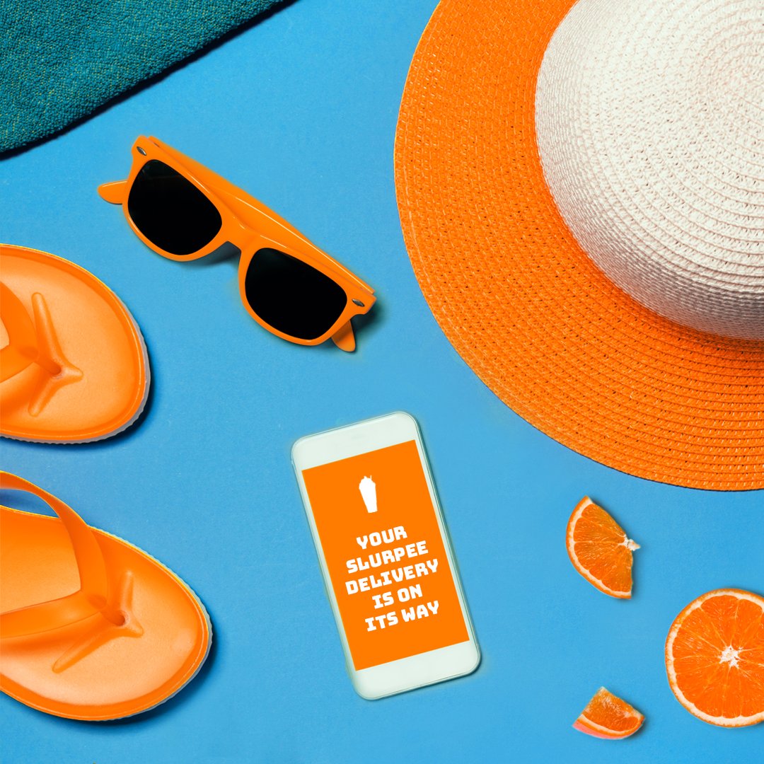 SlurpeeCanada's tweet photo. Delivered to your door, making that Slurpee even sweeter 🙌
Try our new Citrus Lemonade Slurpee, the only accessory you'll need this summer. Exclusive to 7-Eleven 🧡 #GetSlurpeeDelivered #SlurpeeSummer #NewFlavour https://t.co/uJLmZ2IJEG