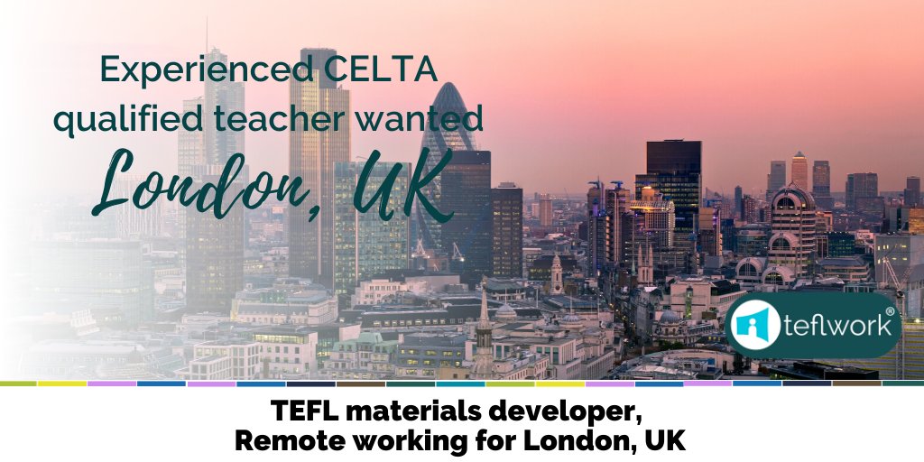 TEFLwork's tweet photo. Experienced English teacher wanted to help design a course to be delivered online. For more information and to apply, visit the website: https://t.co/2T229CqApH https://t.co/8k9XKYsOqd