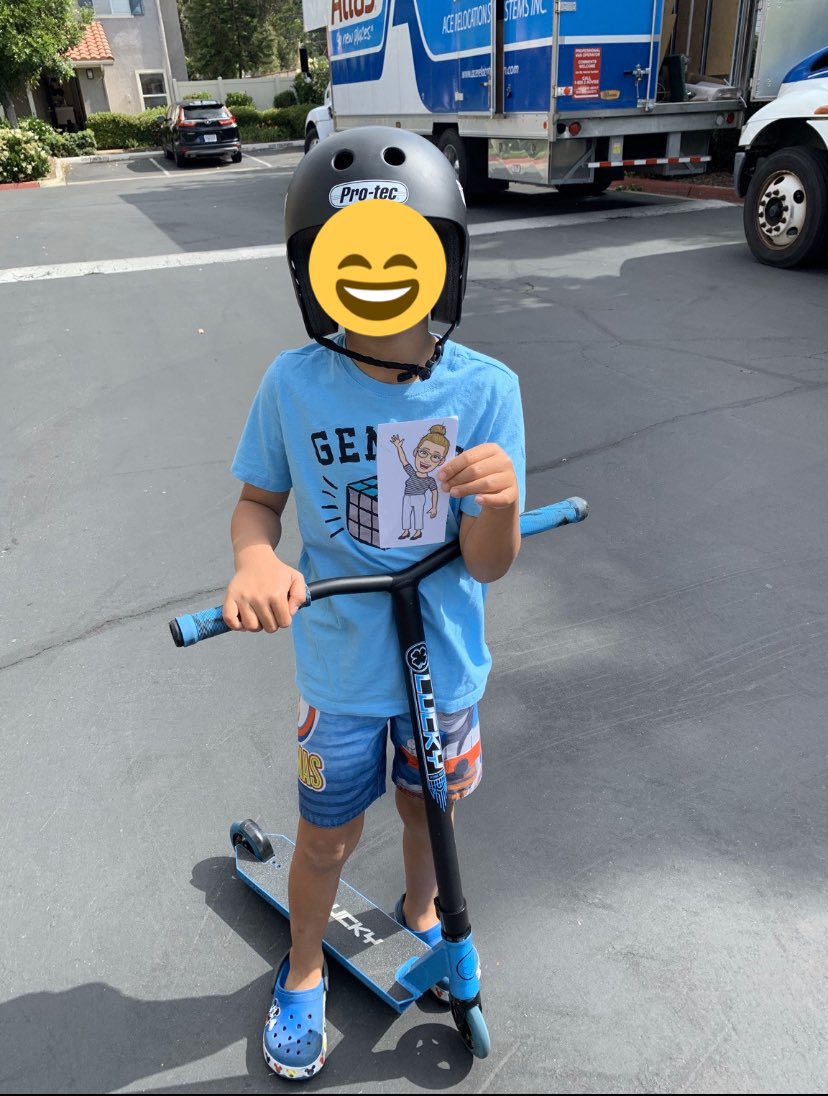 Scootering around with another friend! #distancelearning #adventureswithMsWilson <a href="/RioSecoSchool/">Rio Seco School</a>