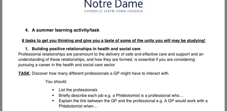 SarahShoulder's tweet photo. So Aimee is shielding so she's starting Summer school for something to focus on. If anyone can help on who a GP may work with day to day please. She can research the jobs they do, just the first part of the question. Thank you. https://t.co/wKm5UCQpU5