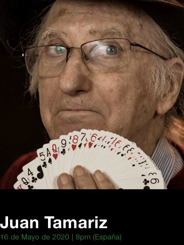 Disfruta de una conferencia mágica 

el sábado 16 de mayo 2020, a las 20:00 h. (hora española) 

Gran #conferencia de #Magia con #JuanTamariz en <a href="/Grupokaps/">grupokaps</a> 

gkaps.com/store/p/dt-545…
