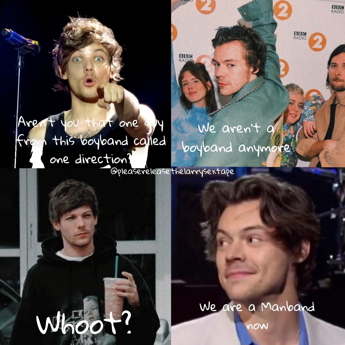 Sextapeoflarry's tweet photo. *Mannband (sryy)
One of your best jokes @Harry_Styles i love it
#onedirectionmeme #loveislove #onedirectionmemes #onedirectionbreak #onedirectionhiatus #memes #meme #larrystylinson #larryisreal #hiatus #10yearsofonedirection #thankyouonedirection #wearestillhere https://t.co/VEppv03K35