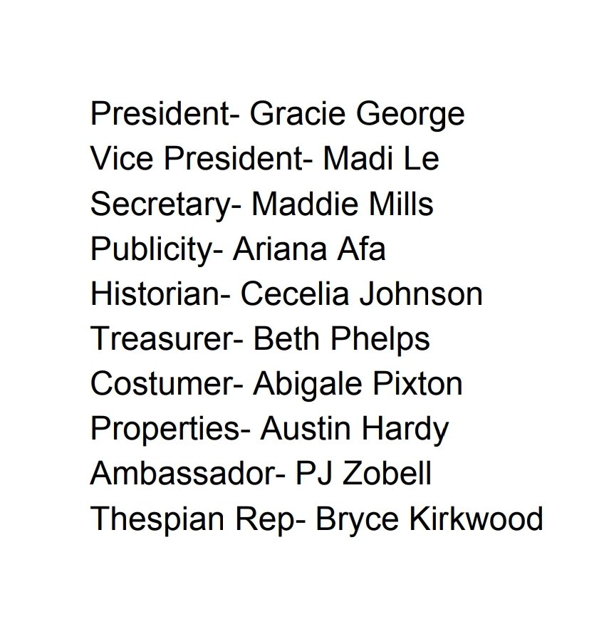 CyprusThespians's tweet photo. Congratulations to our new thespian officers! https://t.co/HXrbW1rXwG