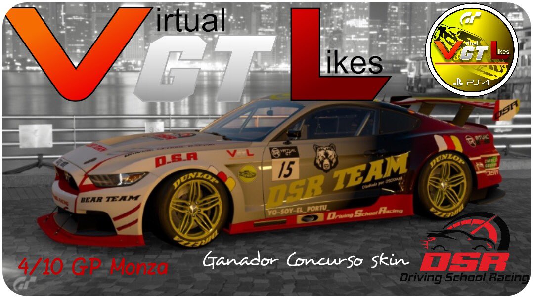 Esta noche nos toca fiesta en <a href="/thegranturismo/">Gran Turismo</a>  en el circuito de Monza <a href="/RacingDriving/">Driving School Racing</a> <a href="/TRVirtualRacing/">Titanium Red Virtual Racing</a> <a href="/Titanium__Red/">Titanium__Red / M.Lucas</a>  en su canal youtube.com/user/pianoluca…