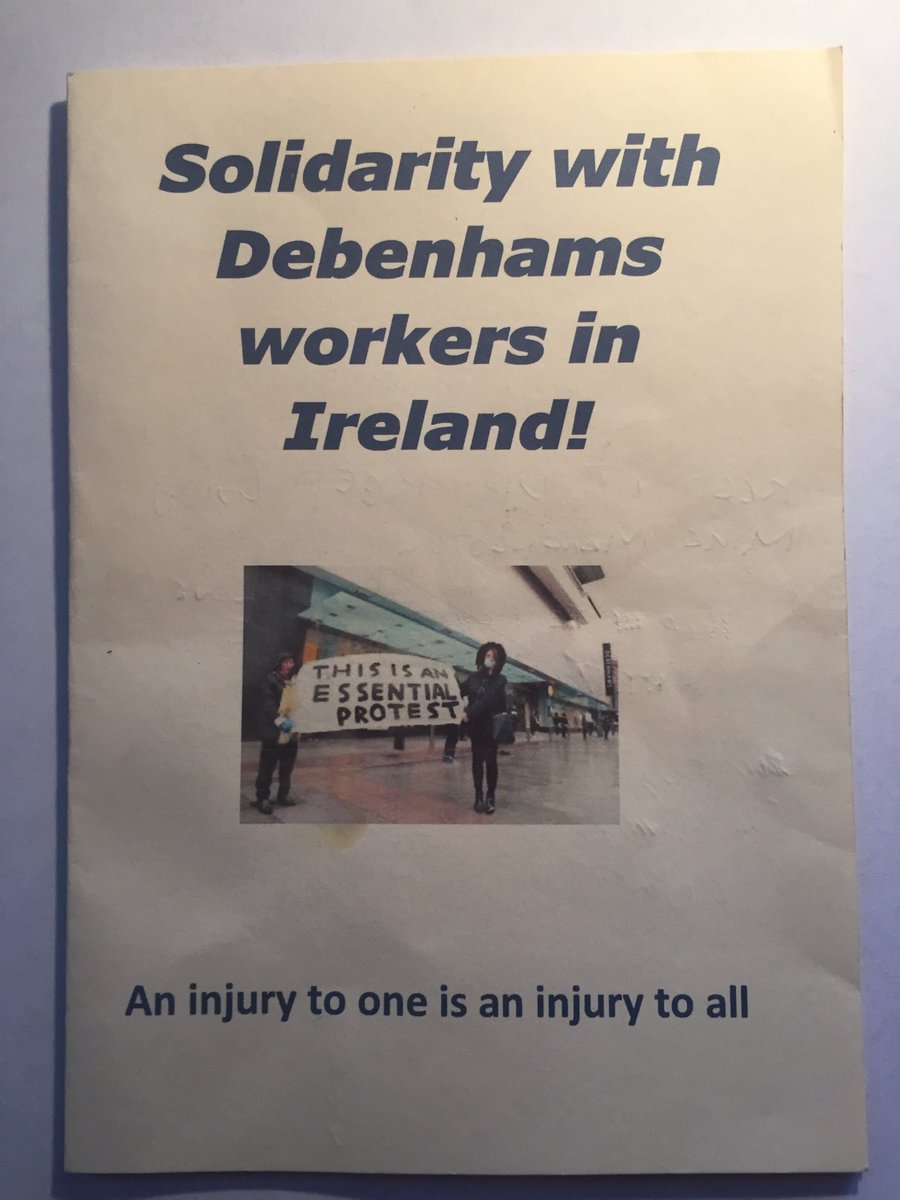 DevilDebenhams's tweet photo. Today we received this terrific message of solidarity from the rail workers - members of the @RMTunion - working in Piccadilly Station in Manchester. 

Thanks for the #solidarity ✊

#StrongerTogether #DevilWearsDebenhams #DodgyDebenhams https://t.co/NCvFl31heq