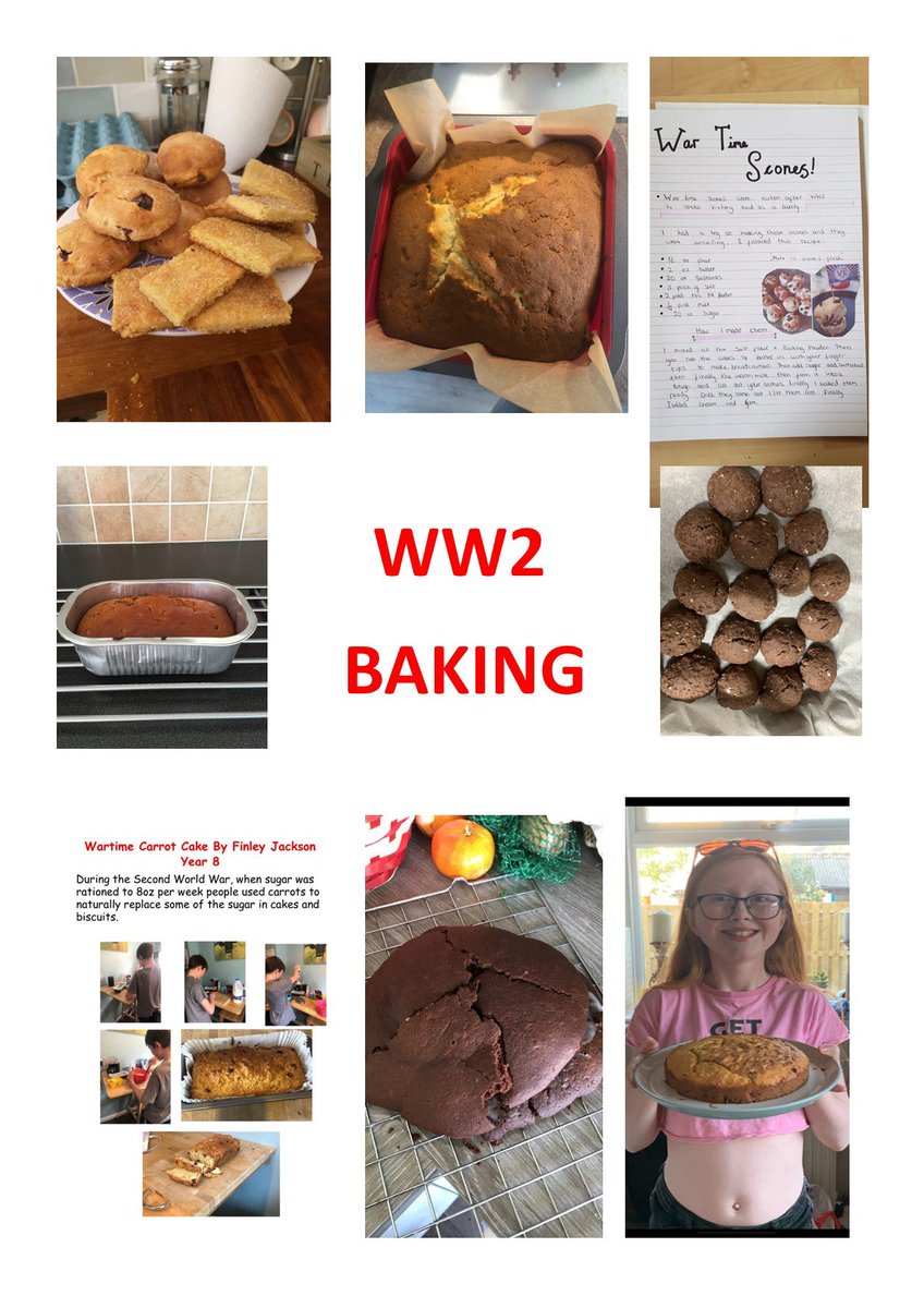 humanities_la's tweet photo. Just a small selection of the WW2 baking our KS3 students completed as part of their VE Day project -  yummy!! 😋 https://t.co/FQY7CJLbwX