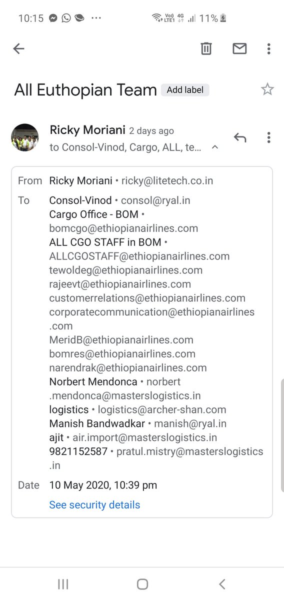ChandurMoriani's tweet photo. @flyethiopian @accsahar @accmumbai @EthiopiaMumbai @AslamShaikh_MLA @ndtvindia @Sonal_MK @PrannoyRoyNDTV @GargiRawat @SreenivasanJain @ravishndtv @VishnuNDTV @AnkitaNDTV We've been sending many mails till date my mail I'd is ricky@litetech.co.in earlier tweet has all the details.please follow n check else give your maid I'd after pushing so much your team has issued a letter check attachment https://t.co/l5ErtPu18O