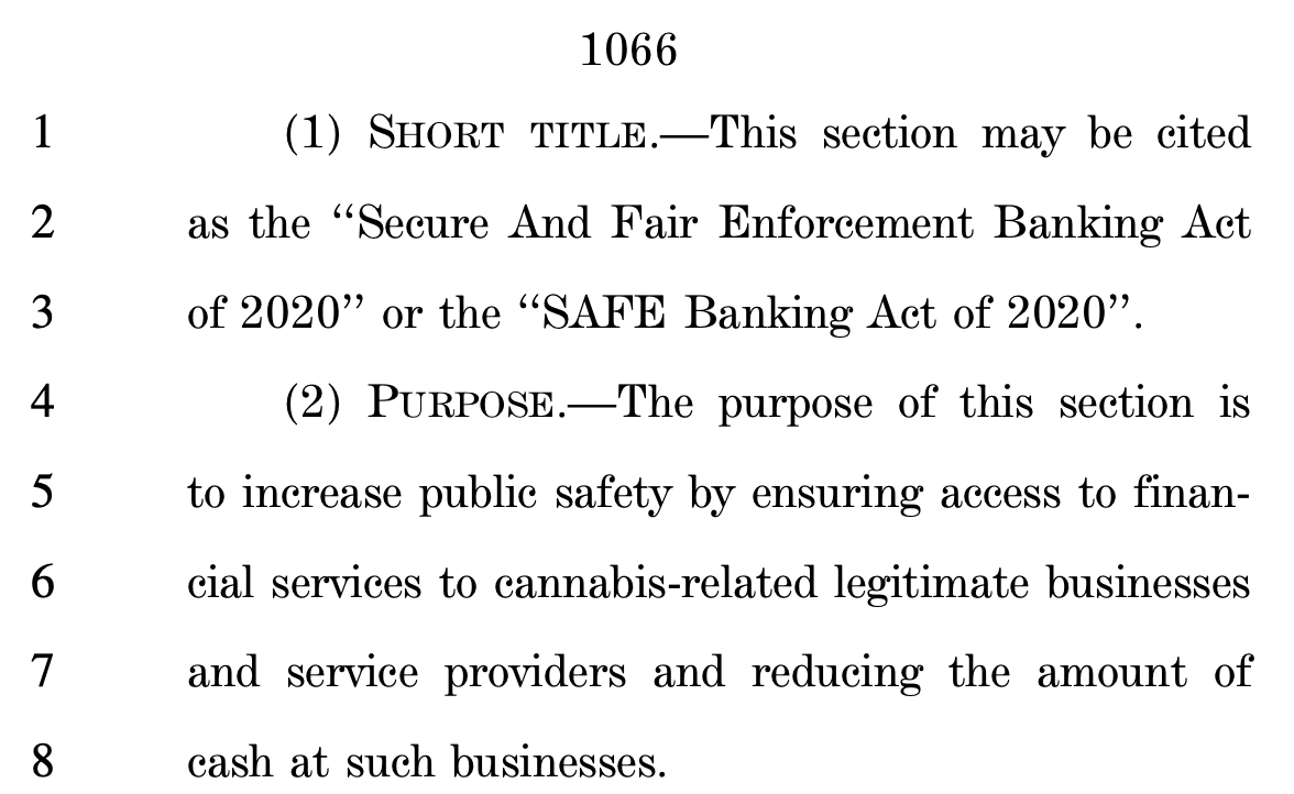 tomangell's tweet photo. BREAKING: The latest coronavirus relief bill just filed by House leadership includes provisions allowing marijuana businesses to access banking services.

DETAILS:

https://t.co/bvr6qdUpnf https://t.co/3nrxpwTvGN