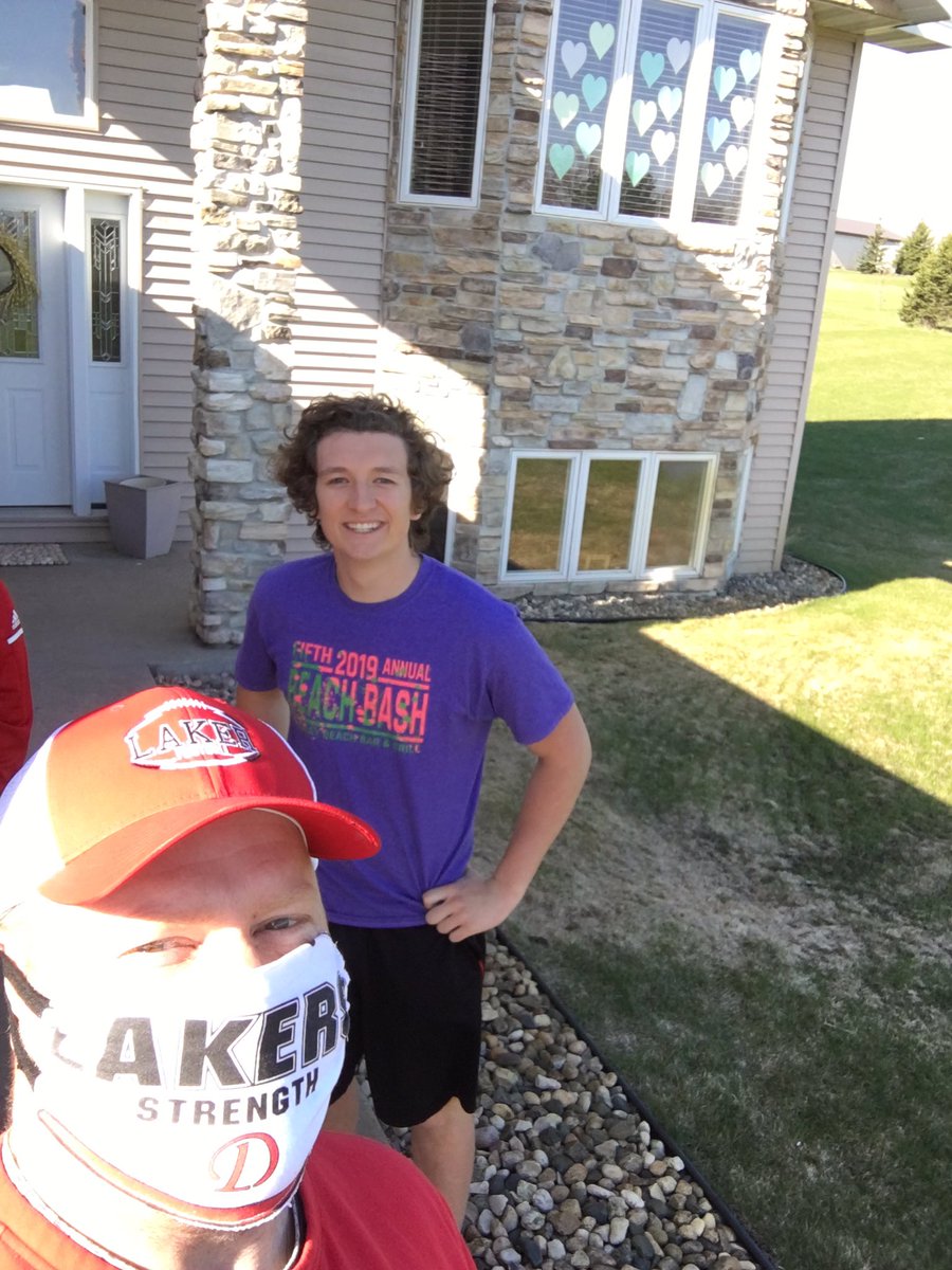 dlhsfootball's tweet photo. Coach Schnathorst and I were out on the delivery route this morning. Good to see our guys again! #LAKERPR1DE πβ΅οΈ https://t.co/f6m9LLOE23