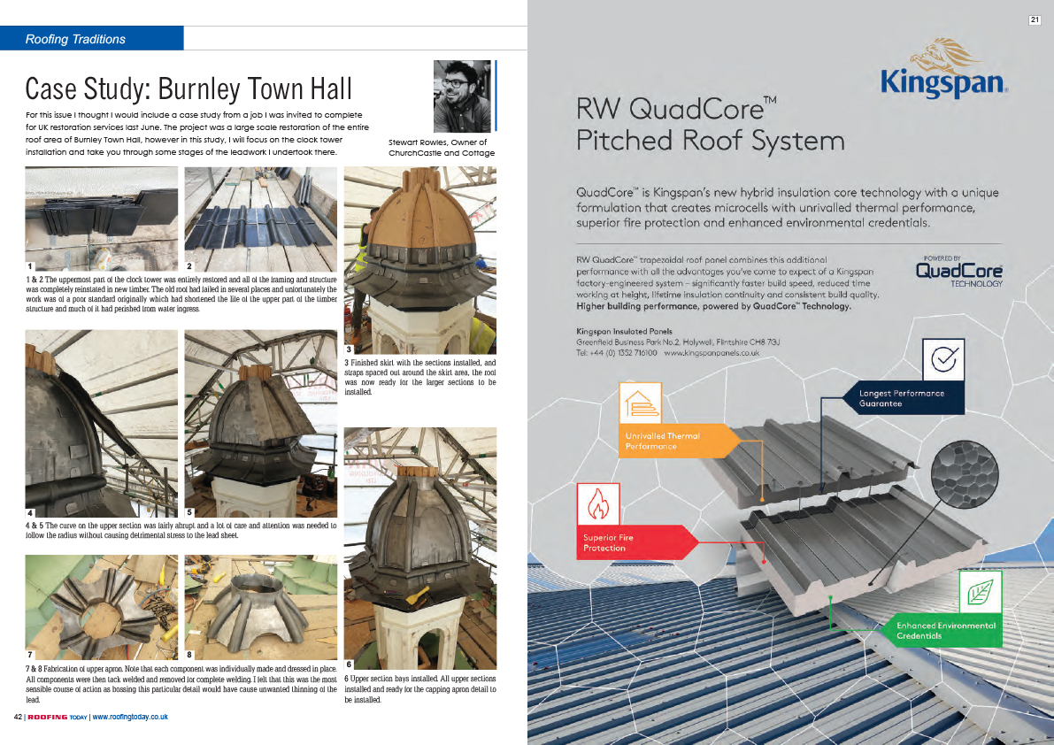 RoofingToday's tweet photo. See how the #leadwork dome of #Burnley Town Hall was constructed in step by step photos – page 38 in May’s edition https://t.co/kibj2RJlXx #ROOFING https://t.co/wFYWH0sxpL