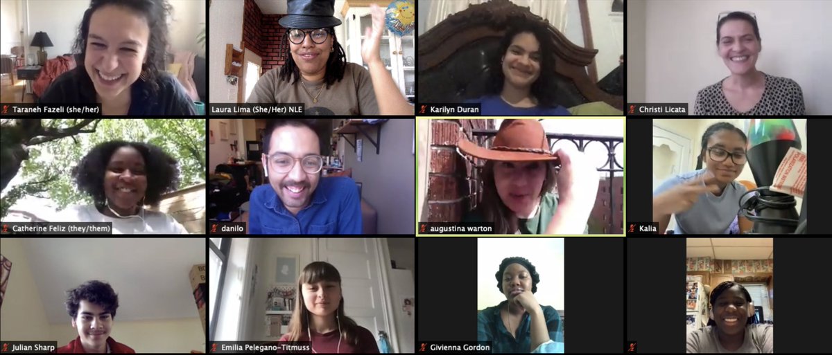 NoLongerEmpty's tweet photo. No Longer Empty had the honor of welcoming curator and educator Taraneh Fazeli to our Young Exhibition Makers (Y.Ex) program. We thank Taraneh for sharing her knowledge, which will help our youth in their upcoming exhibition, A Youth Response to #COVIDー19.  
 
#NLEeducation https://t.co/l0m1HRxGDY