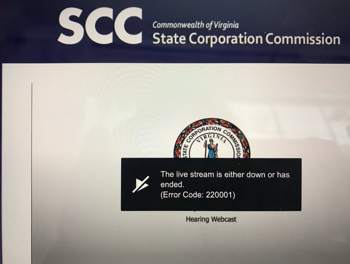 TessAmoruso's tweet image. So apparently streaming is down for everyone trying to participate in the @VAStateCorpComm hearings on the proposed #HeaderInjusticeProject this virtual hearing is a failure for our commonwealth. #HIPcheck #NOHIP @MothersOutFront @MOFVirginia @RalphNortham @geoyapti @JoshuaCole