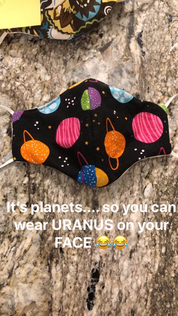 SusanLehmann's tweet photo. @StuDoesAmerica @glennbeck  In honor of your UFO special, now you can wear Uranus on your face! #SafeAtHome #safeatwork #uranus https://t.co/PYHXf7Ziut