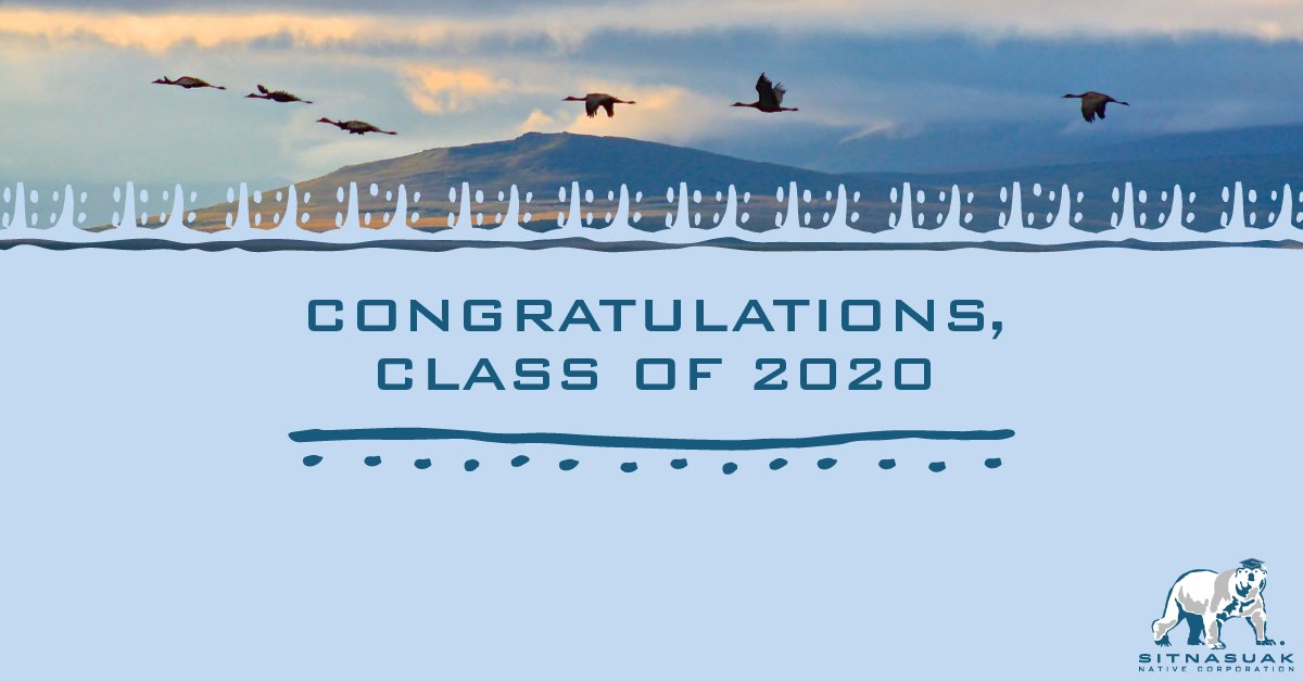 SitnasuakNC's tweet photo. Congratulations to the Class of 2020 - we are proud of your accomplishments! May you find guidance and strength from our Iñupiaq values in all your future endeavors! https://t.co/5GWT34Oyj3