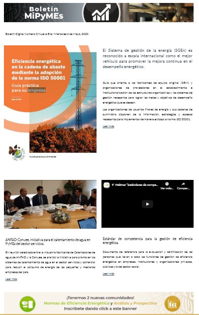Este #MartesDeLectura te recomendamos nuestro #BoletínDigital03/20. 
Dónde encontrarás información relevante de eficiencia energética y calentamiento solar de agua para las MiPyMEs.

Consúltalo aquí: bit.ly/2A2PGTx
#SeguimosTrabajando
#QuédateEnCasa