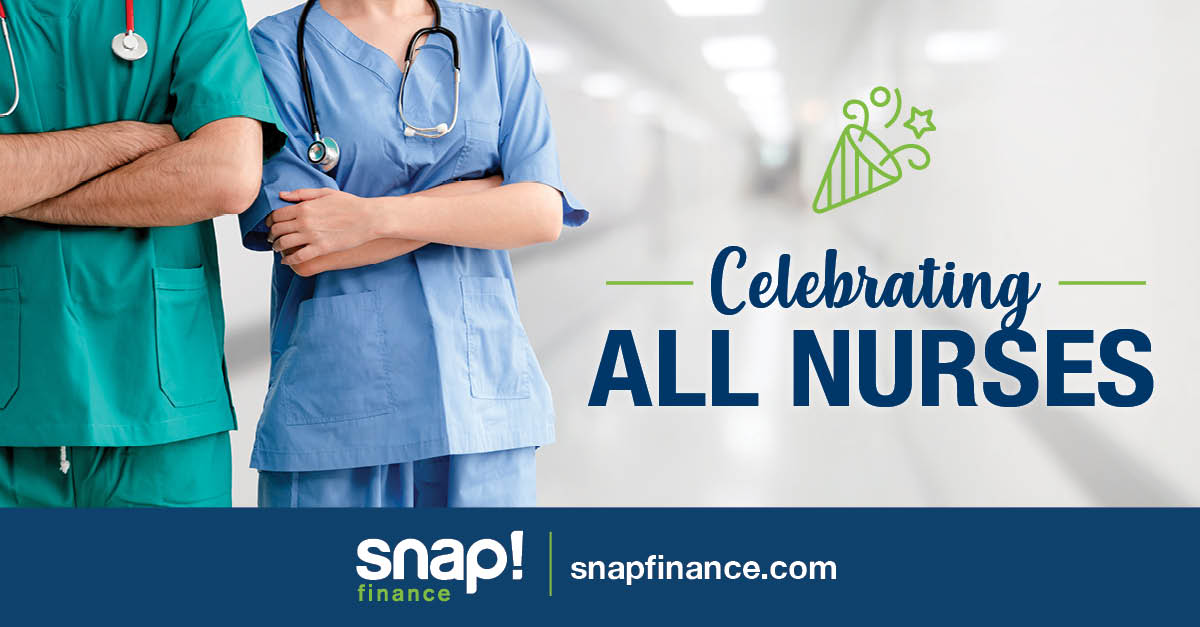 MySnapFinance's tweet photo. Now more than ever, we want to express our admiration and gratitude for the nurses who keep our world healthy 💚💙 Happy International Nurse's Day! #snapfinance #internationalnursesday #may2020 https://t.co/MKRbx8v9d6